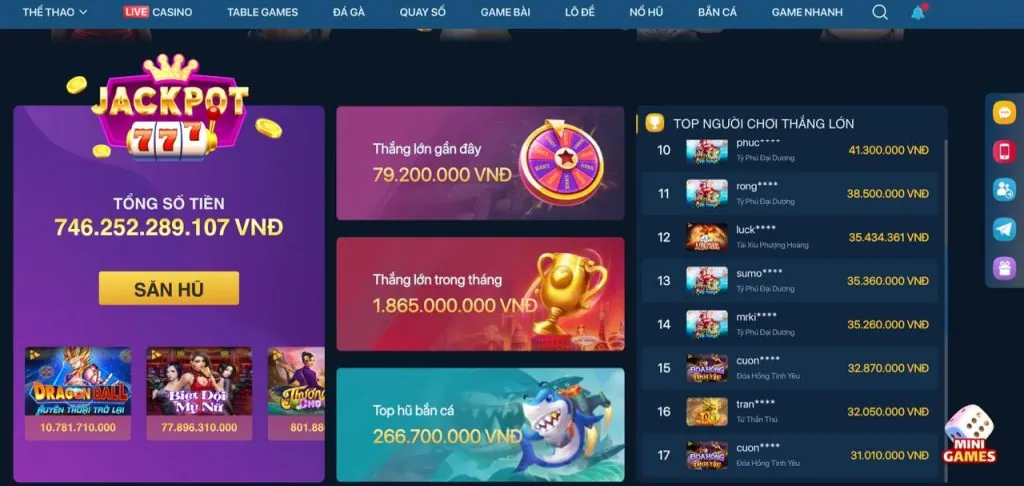 Các loại game Nổ Hũ đa dạng tại 68gb app